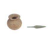 Classical Antiquity Terracotta Vessel Bronze
