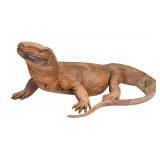Carved Hardwood Komodo Dragon Sculpture