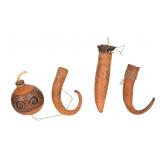 4 New Guinea Highlands Gourd Artifacts