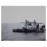 Black & White Jaws Still, Bruce and Crew