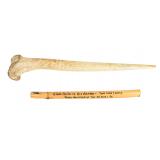 2 Folk Art Objects Incl. Carved Bone