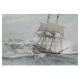 Lewis Victor Mays Watercolor on Stormy Marine