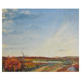 Nathaniel Benchley Oil Autumn Landscape