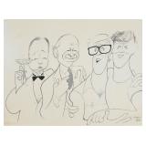 Al Hirschfeld Pen & Ink The Benchley Family