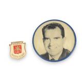 2 Collectible Pins, Richard Nixon Campaign