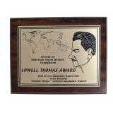 Lowell Thomas Award Plaque Peter Benchley