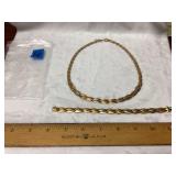 Periamma 18kt gold bracelet & necklace