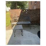 Metal Bench and Table