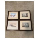 Set of 4 Scenic Paintings in Frames