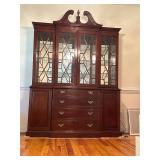 Cherry China Cabinet with Glass Shelves