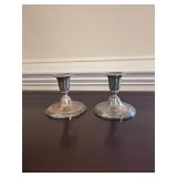 Pair of Brass Camille Candle Holders