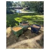 3 Ceramic Flower Pots