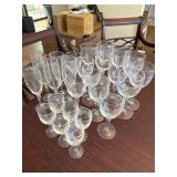 25 pc. Collection of French Stemware