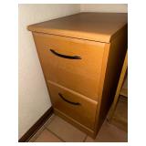 2 Drawer Wooden Filing Cabinet