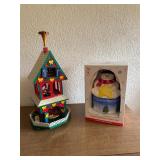 Christmas Decor Stand and Ceramic Cookie Jar