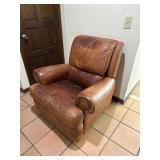 Brown Leather Swivel Chair