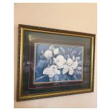 Large Framed Floral Art