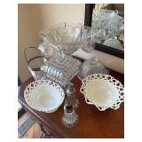 Assorted Clearglass and Milk Glass