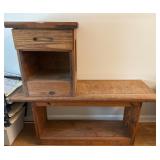 Wooden Side Table and Bench