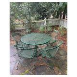 Green Metal Outside Table