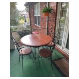 Wooden Top Table with 4 Chairs