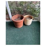 Pair of Plastic Pots