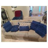 6 Blue Hand Woven Pillows