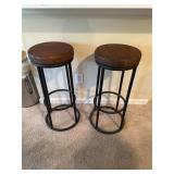 Pair of Industrial Bar Stools