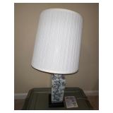 Blue and White Asian Lamp