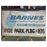 Vintage Barnes Pumps Water Systems Sign