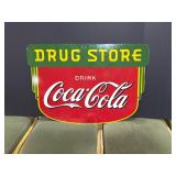 Porcelain Drug Store Coca-Cola Sign Contemporary