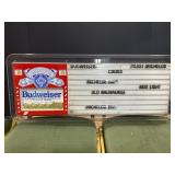 Budweisers Menu Sign