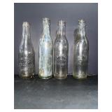 Set of 4 C.H Hutaff Bottles- Wilmington NC