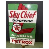 Double Sided Texaco PUMP Sign