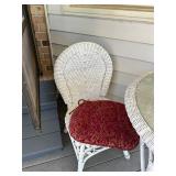 Wicker Table and 2 Chairs