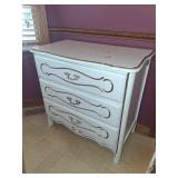 White Provencial 3 Drawer Chest