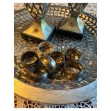 Platter, Candle Holders and Napkin Holders