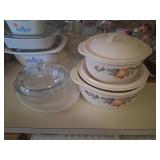 Fruit Corell and Ckear Dishes