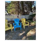 Lot of 4 Plastic Lounge Chairs