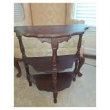 Wing Back Chair and Small Table