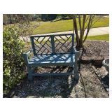 Blue Garden Bench