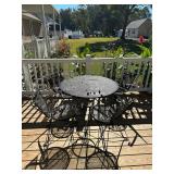 Metal Table and 4 Chairs