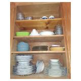Cabinet Lot of Dishes