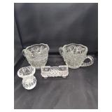 Clear Glass Lot with Egg Plates