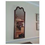 Cherry Queen Anne Hall Table and Mirror