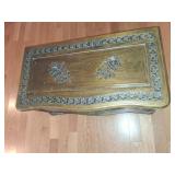 Footed Carved Chest