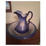 Blue Bowl and Pitcher