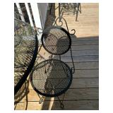 Large Metal Table and 4 Chairs