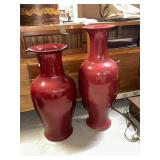 Large Red Vases Large Red Vases