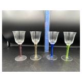 *Set of Colorful Stem Glasses *Set of Colorful Stem Glasses